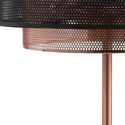 20" Copper Table Lamp With Cylinder Shade HomeRoots