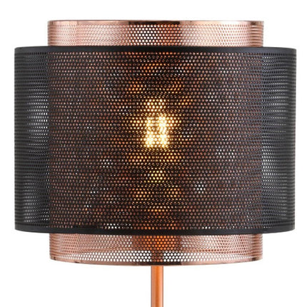 20" Copper Table Lamp With Cylinder Shade HomeRoots
