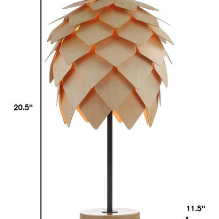 21" Natural And Black Novelty Table Lamp With Novelty Shade
