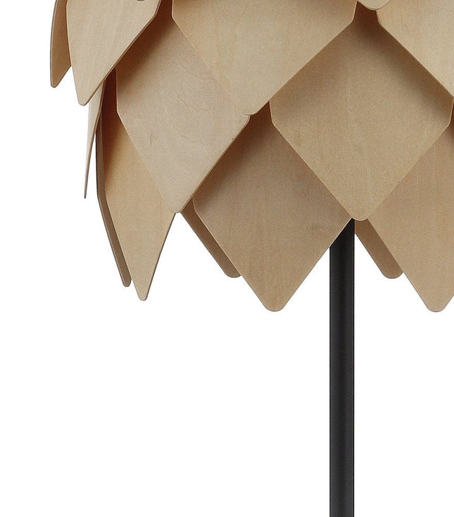 21" Natural And Black Novelty Table Lamp With Novelty Shade HomeRoots