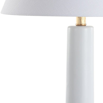 29" White And Gold Urn Table Lamp With Empire Shade HomeRoots