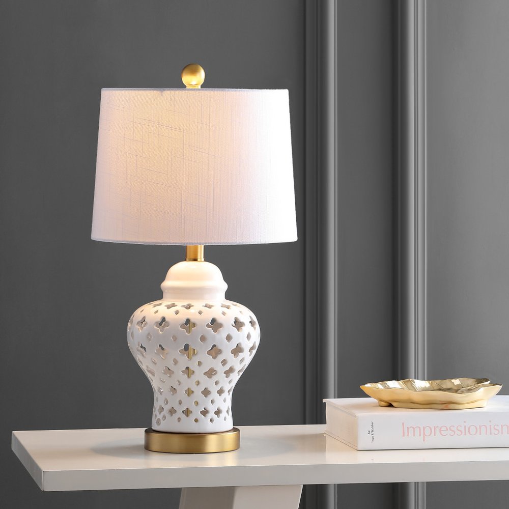 21" Gold Novelty Table Lamp LED With Globe Shade