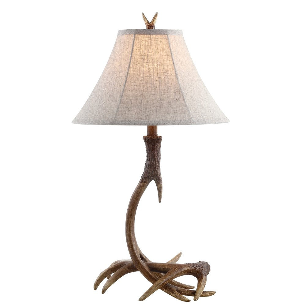28" Brown Novelty Table Lamp LED With Globe Shade