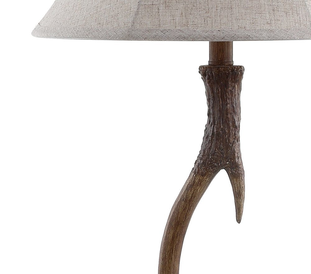 28" Brown Novelty Table Lamp LED With Globe Shade