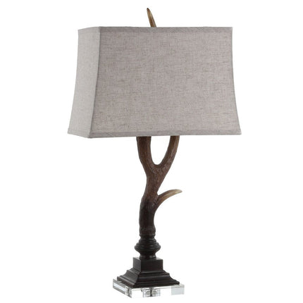 30" Brown And Clear Novelty Table Lamp With Shade HomeRoots