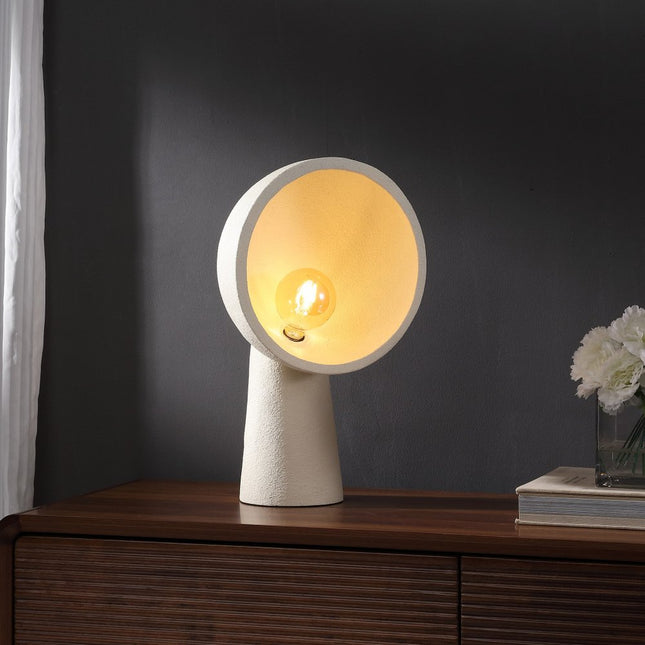 18" Clear Geometric Table Lamp With Globe Shade HomeRoots
