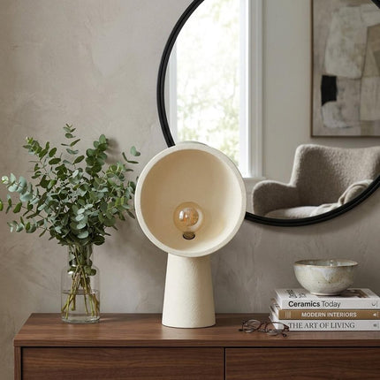 18" Clear Geometric Table Lamp With Globe Shade HomeRoots