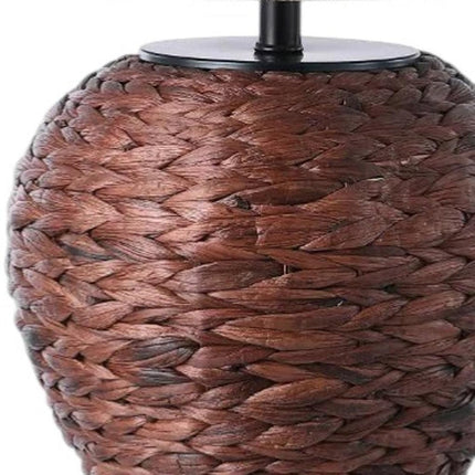 25" Clear Urn Table Lamp With Globe Shade HomeRoots