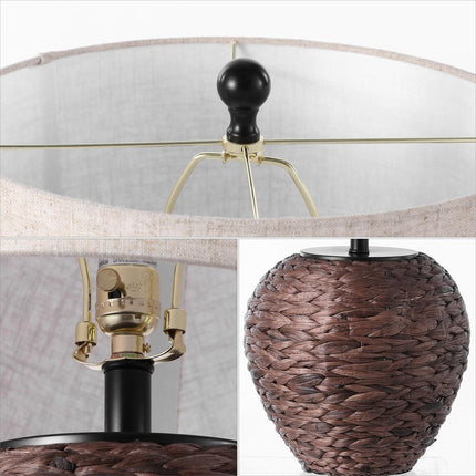 25" Clear Urn Table Lamp With Globe Shade HomeRoots