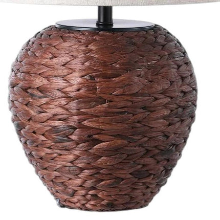 25" Clear Urn Table Lamp With Globe Shade HomeRoots