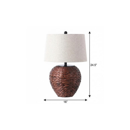 25" Clear Urn Table Lamp With Globe Shade HomeRoots