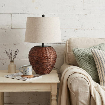 25" Clear Urn Table Lamp With Globe Shade HomeRoots