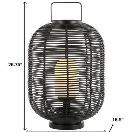 27" Black Novelty Lantern HomeRoots