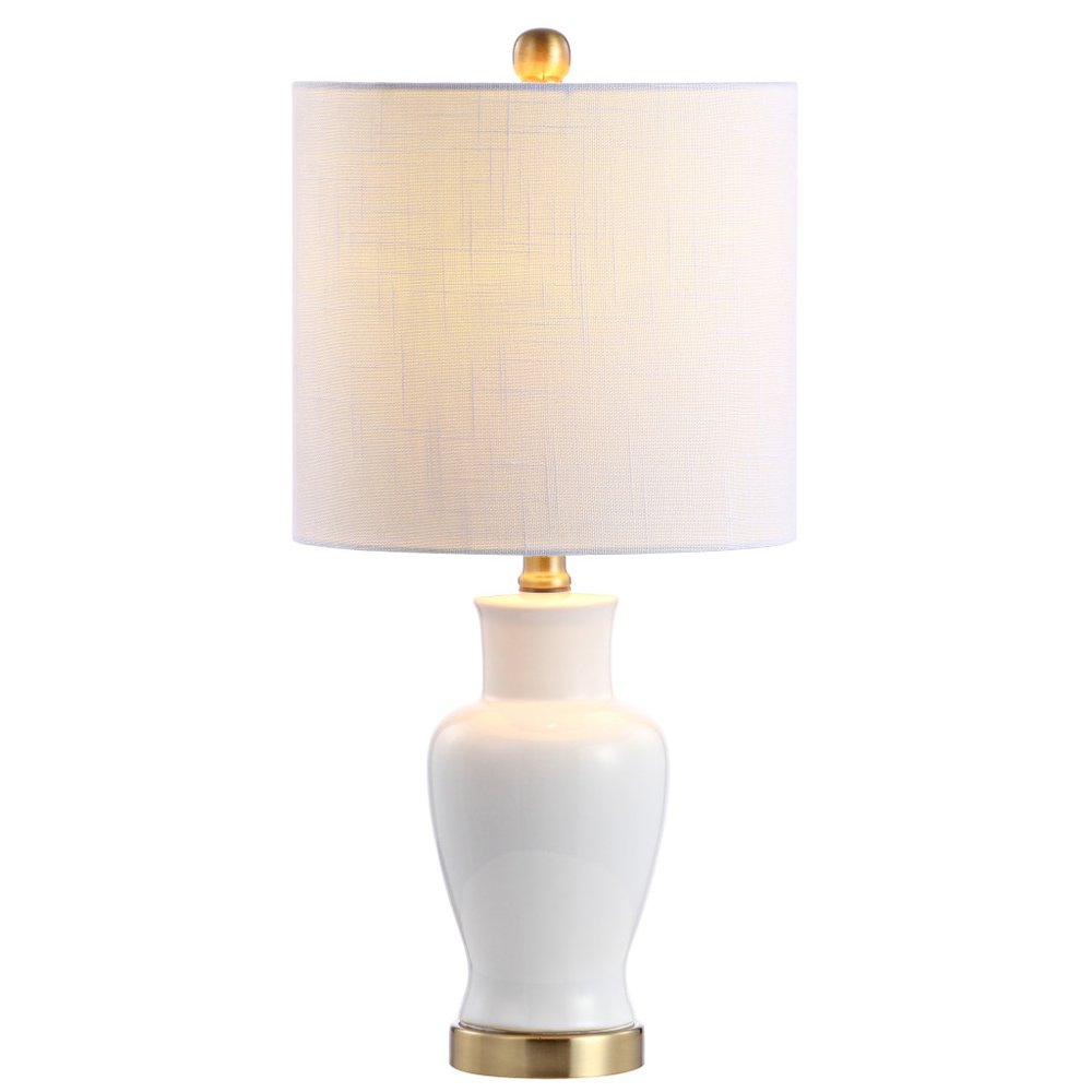21" Gold Urn Table Lamp LED With Drum Shade