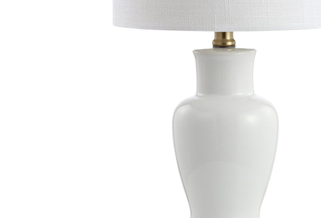 21" Gold Urn Table Lamp LED With Drum Shade