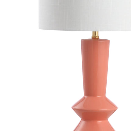 27" Gold Geometric Table Lamp LED With Drum Shade HomeRoots