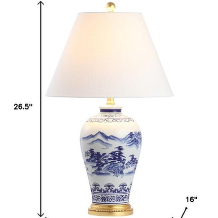27" Gold Novelty Table Lamp With Empire Shade