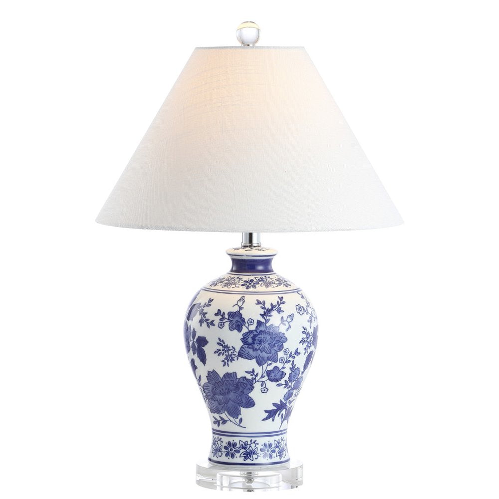 22" Clear Urn Table Lamp LED With Empire Shade