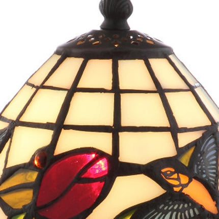 12" Bronze Birds Novelty Tiffany Lamp With Bell Shade HomeRoots