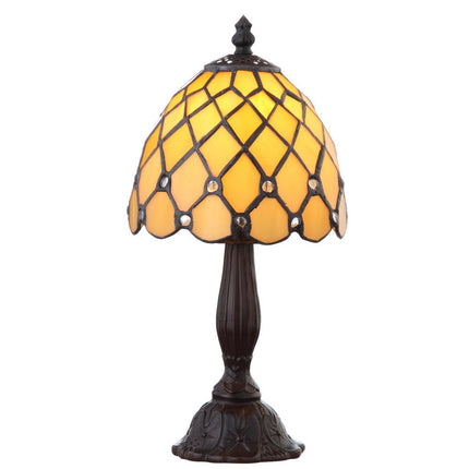 13" Bronze Novelty Tiffany Lamp With Bell Shade HomeRoots