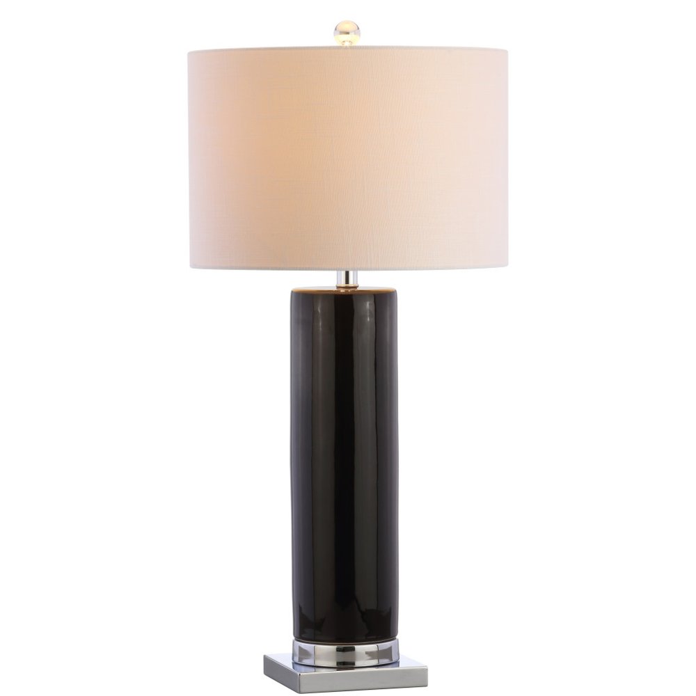 32" Silver Novelty Table Lamp LED With Drum Shade