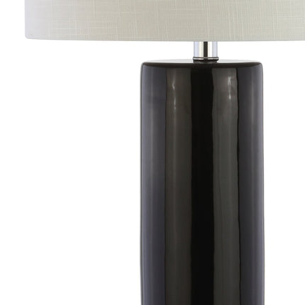 32" Silver Table Lamp With Drum Shade HomeRoots