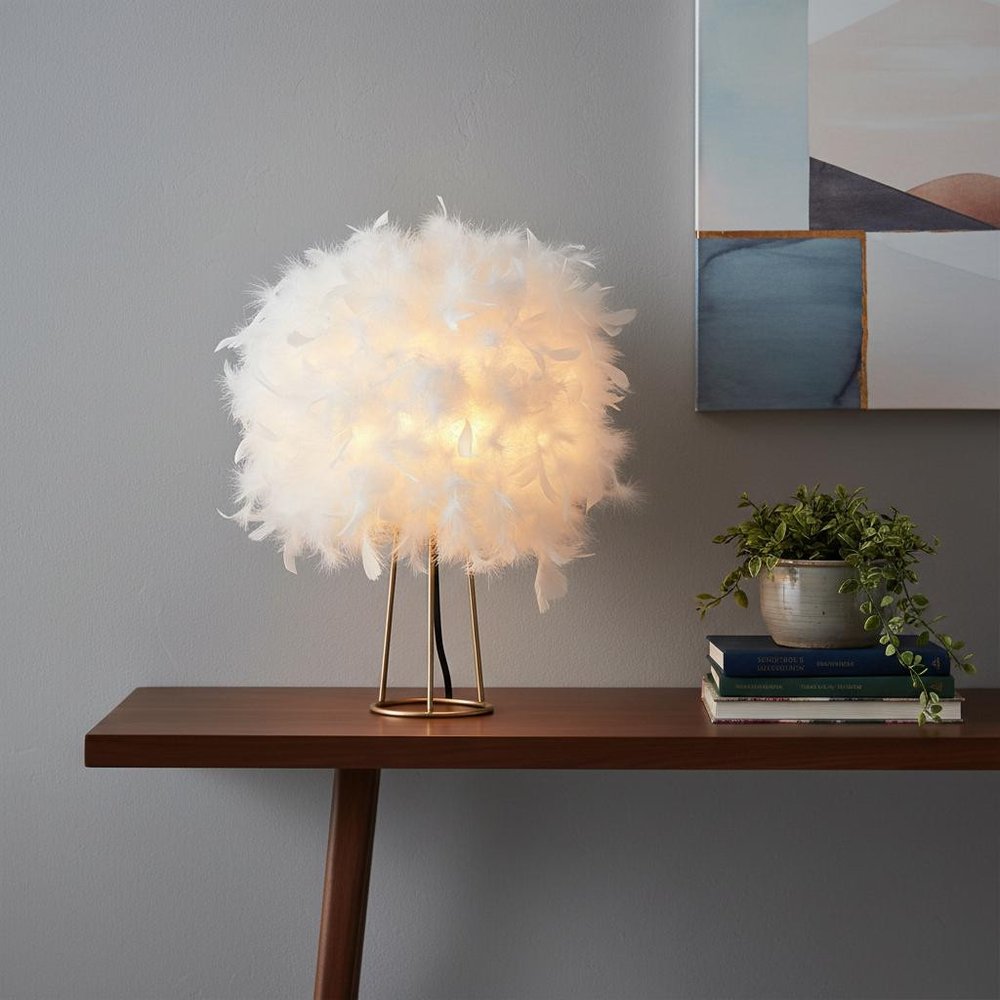 16" Gold Novelty Table Lamp LED