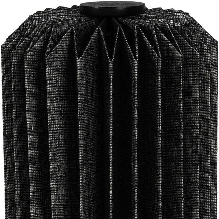 9" Black Geometric Bedside Lamp With Cylinder Shade HomeRoots
