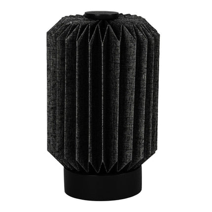 9" Black Geometric Bedside Lamp With Cylinder Shade HomeRoots