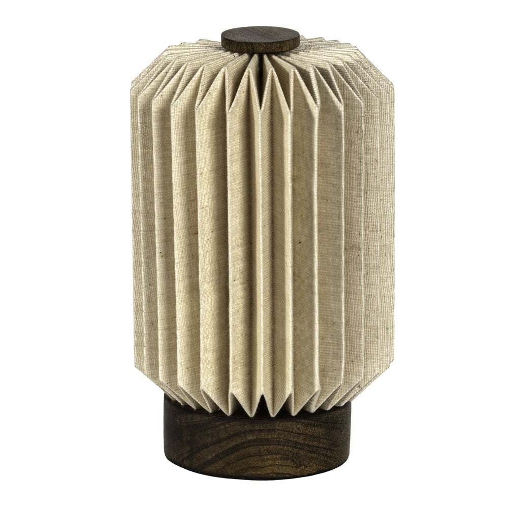 9" Natural Geometric Table Lamp LED With Cylinder Shade