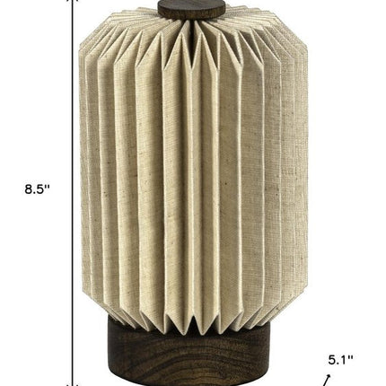9" Natural Geometric Table Lamp With Cylinder Shade HomeRoots