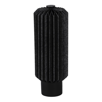 16" Black Geometric Table Lamp LED With Cylinder Shade HomeRoots