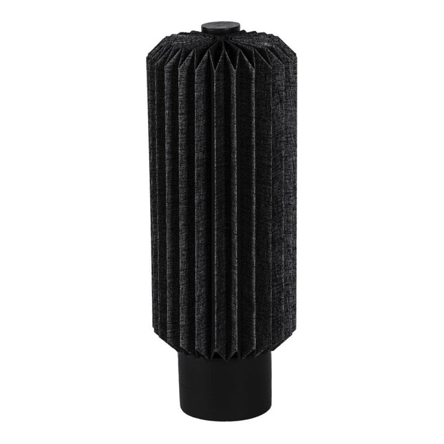 16" Black Geometric Table Lamp LED With Cylinder Shade HomeRoots