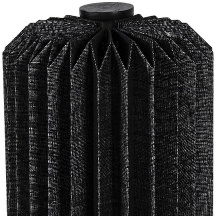 16" Black Geometric Table Lamp LED With Cylinder Shade HomeRoots