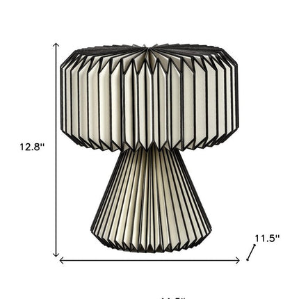 13" Clear Geometric Table Lamp With Cylinder Shade HomeRoots
