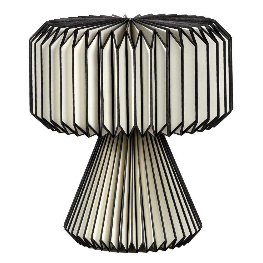 13" Clear Geometric Table Lamp LED With Cylinder Shade