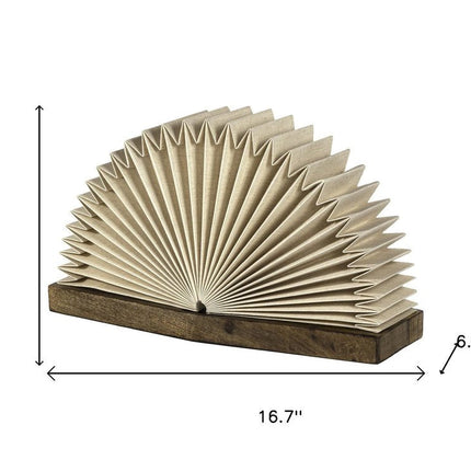 10" Natural Geometric Table Lamp LED With Novelty Shade HomeRoots