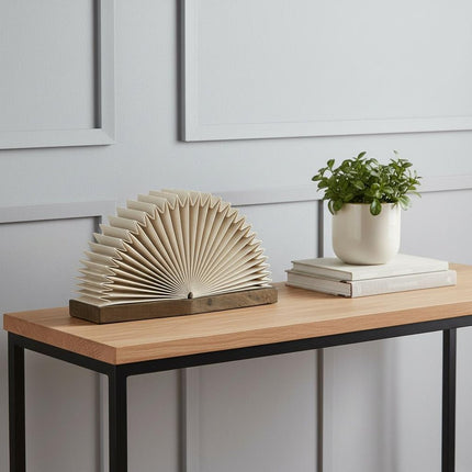 10" Natural Geometric Table Lamp LED With Novelty Shade HomeRoots