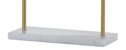 14" White Novelty Table Lamp With Novelty Shade HomeRoots