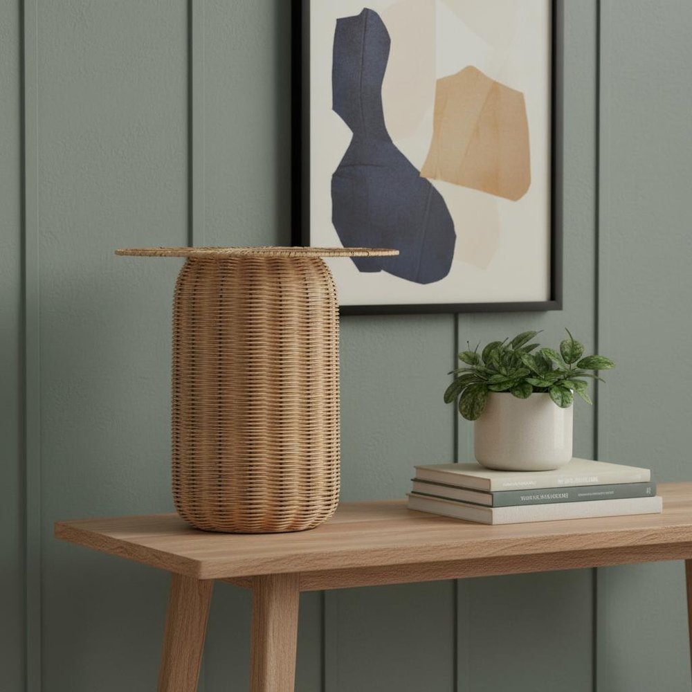 23" Clear Round Table Lamp LED With Globe Shade