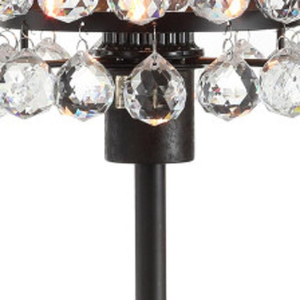 25" Bronze Lantern Table Lamp With Drum