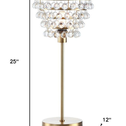 25" Gold Novelty Table Lamp With Drum HomeRoots