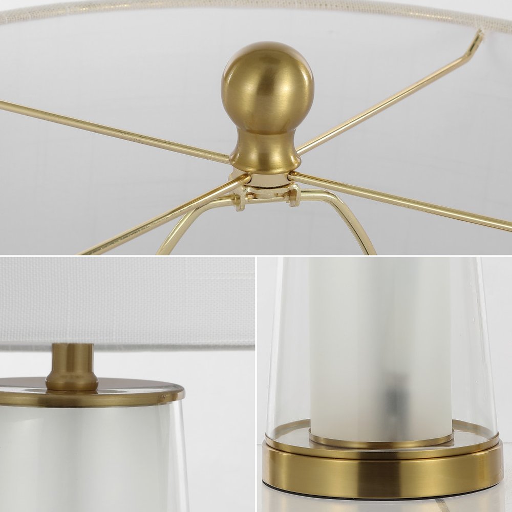 Set of Two 26" Gold Lighthouse Table Lamps LED With Drum Shades