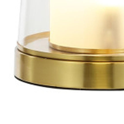 Set of Two 26" Gold Lighthouse Table Lamps With Drum Shades HomeRoots