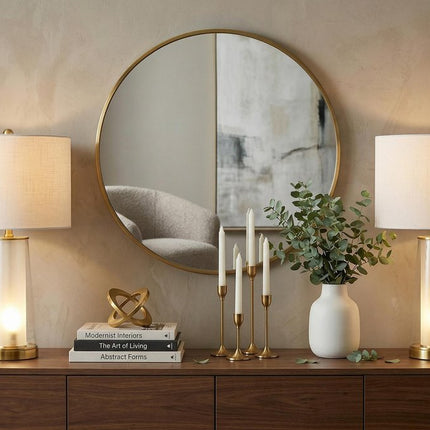 Set of Two 26" Gold Lighthouse Table Lamps With Drum Shades HomeRoots