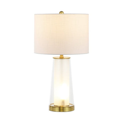 Set of Two 26" Gold Lighthouse Table Lamps With Drum Shades HomeRoots