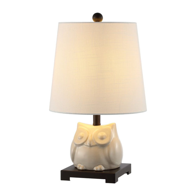 16" Antiqued Bronze Novelty Bedside Lamp With Empire Shade HomeRoots