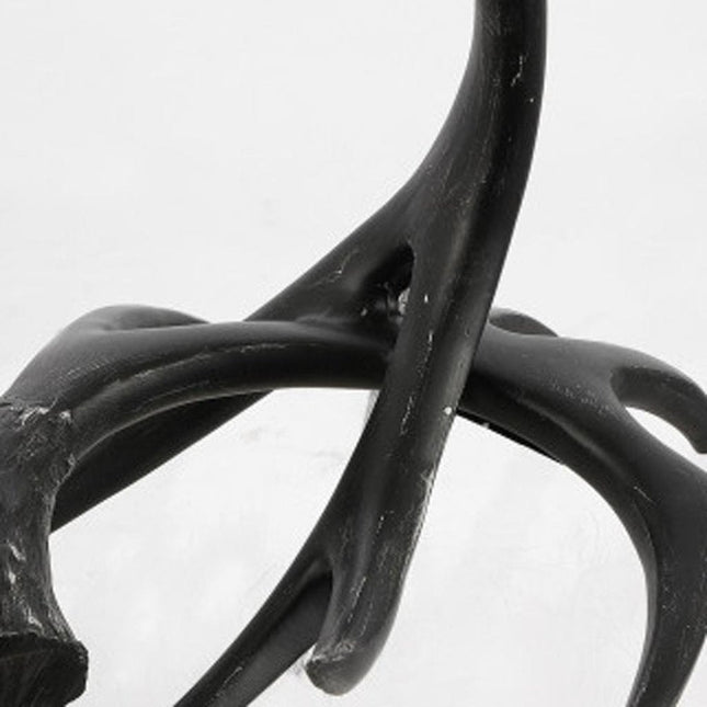 28" Black Antlers Table Lamp With Bell Shade HomeRoots