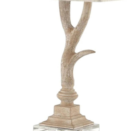30" Clear Antlers Table Lamp With Shade HomeRoots