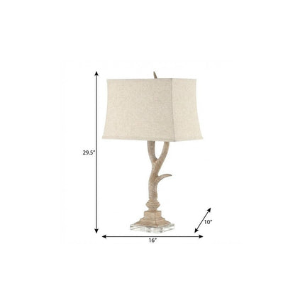 30" Clear Antlers Table Lamp With Shade HomeRoots